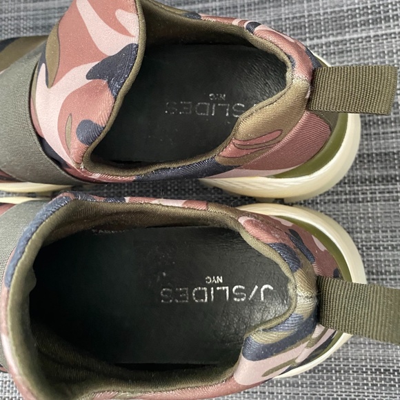 ✨J Slides Harlow Green Camo Daddy Sneakers 6.5M - Picture 8 of 9